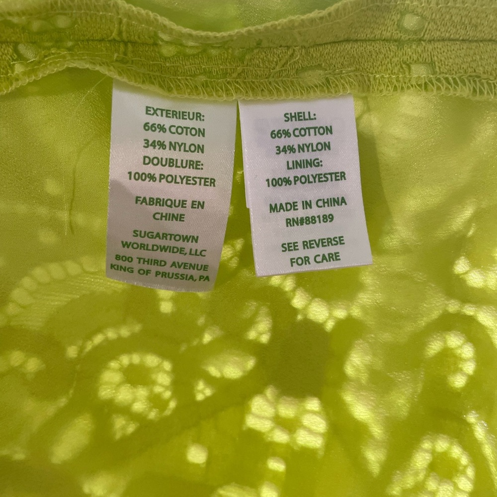 NWT - LILLY PULITZER “Anamaria” Lime Tank Mini Summer Dress - Picture 8 of 10
